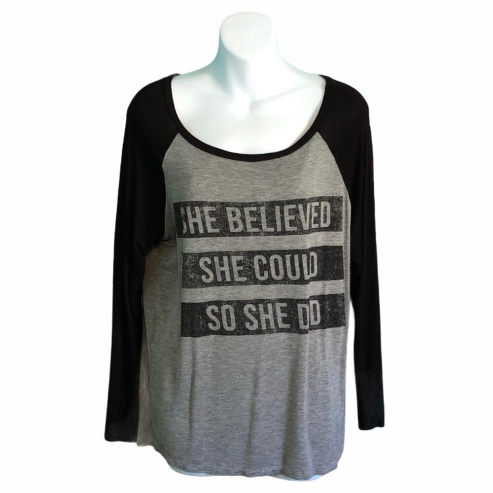 Triumph She Believed She Could Raglan Sleeve Top